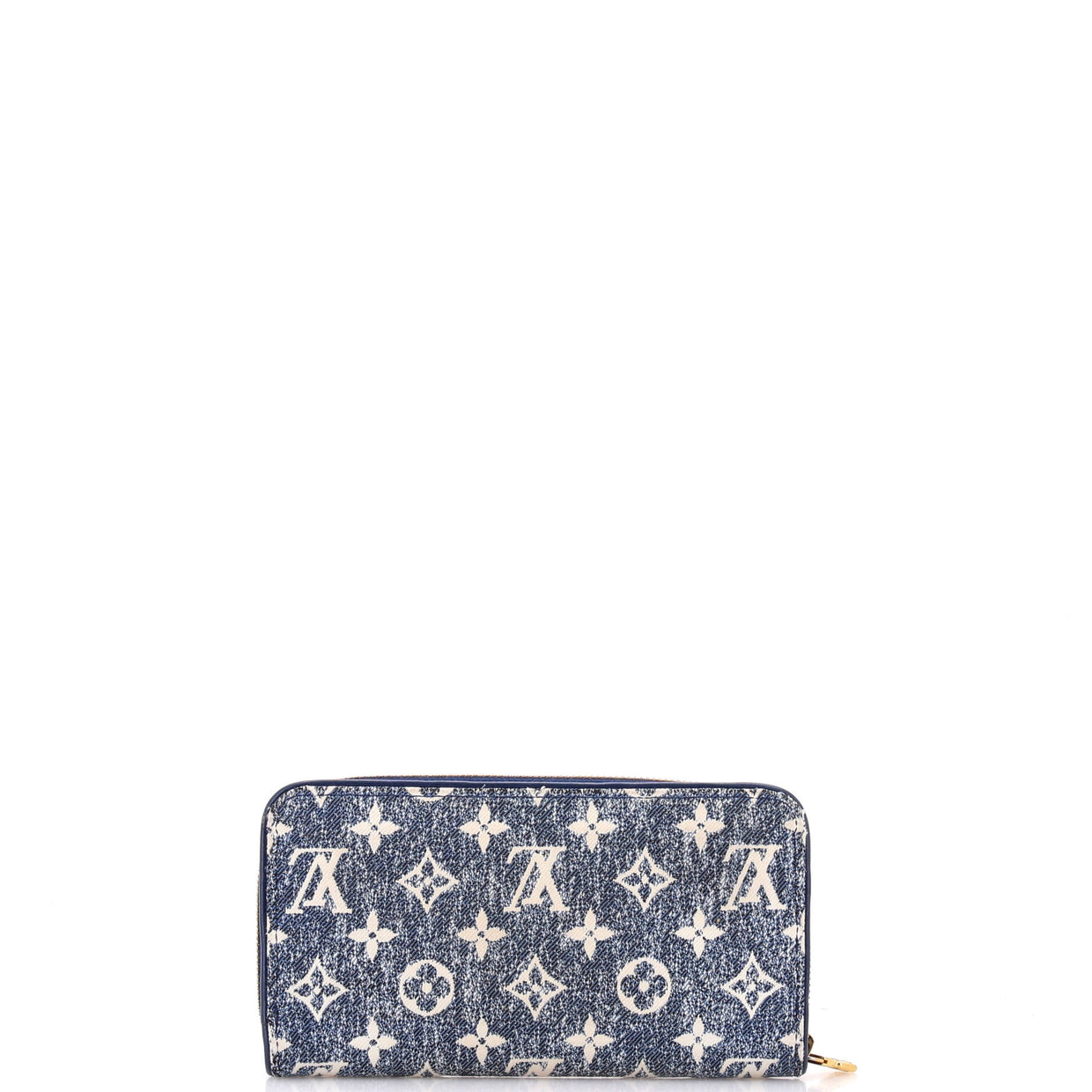 Zippy Wallet Monogram Jacquard Denim - Deep Luxury