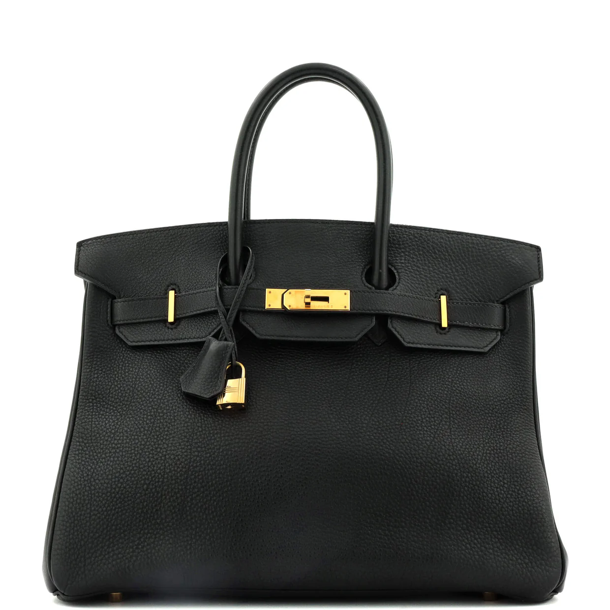 Birkin Handbag Noir Togo with Gold Hardware 35 - Deep Luxury