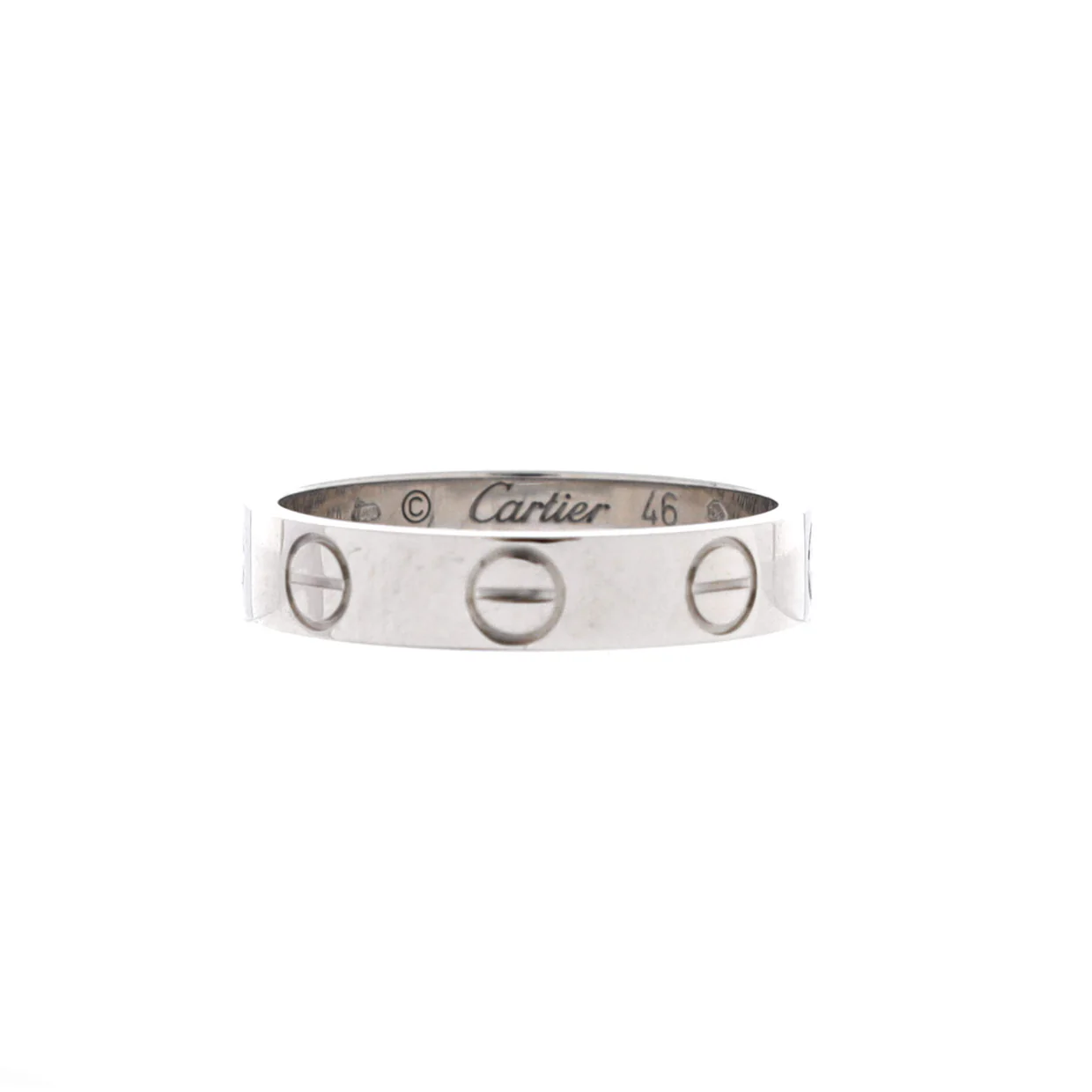 Love Wedding Band Ring 18K White Gold - Deep Luxury