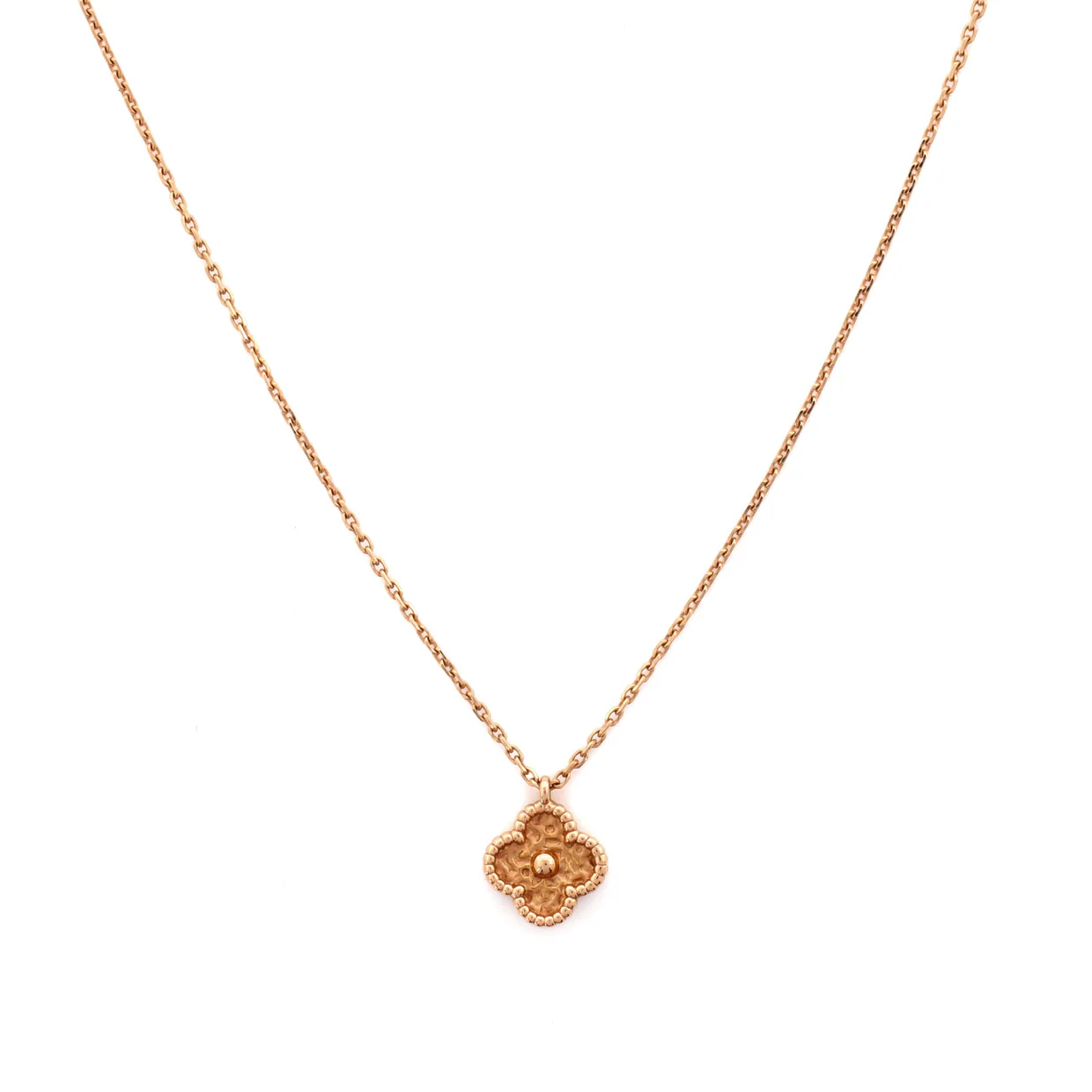 Sweet Alhambra Pendant Necklace 18K Rose Gold - Deep Luxury