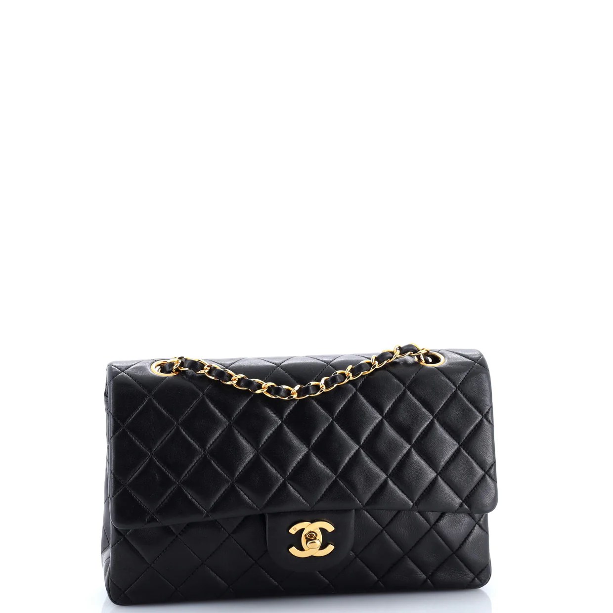 Vintage Classic Double Flap Bag Quilted Lambskin Medium - Deep Luxury