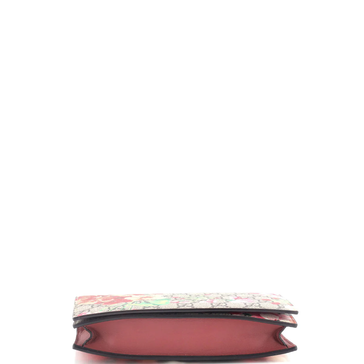 Chain Wallet Blooms Print GG Coated Canvas - Deep Luxury