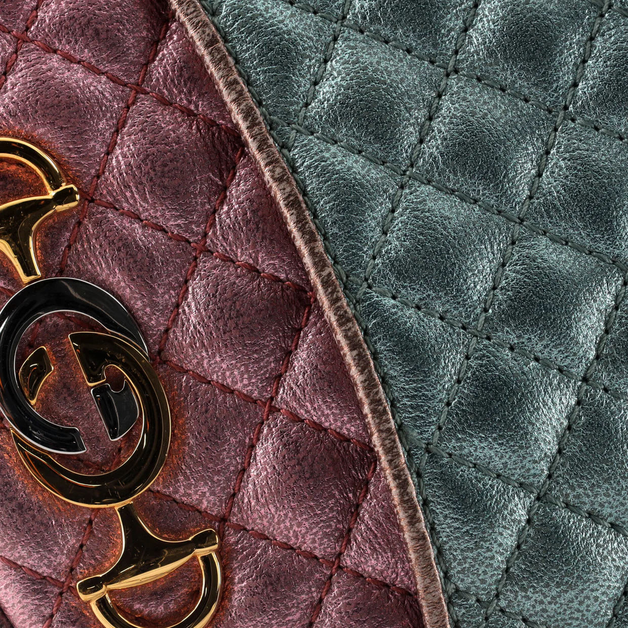 Trapuntata Camera Shoulder Bag Quilted Laminated Leather Mini - Deep Luxury