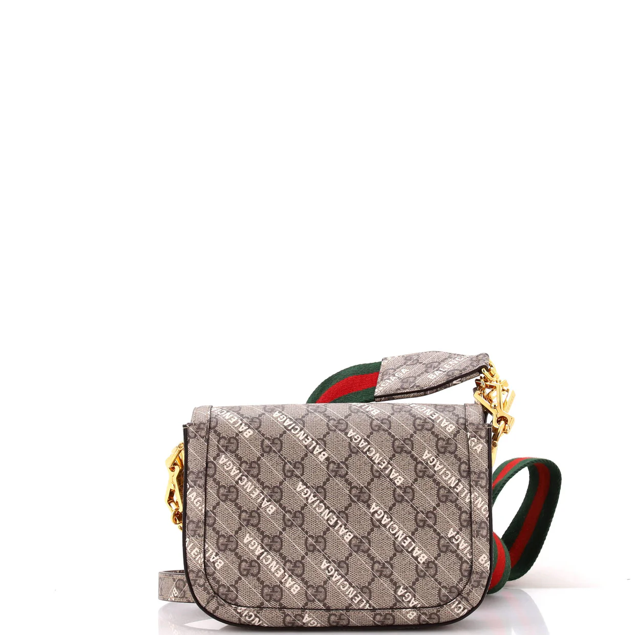 x Balenciaga The Hacker Project Horsebit 1955 Shoulder Bag GG Coated Canvas Mini - Deep Luxury