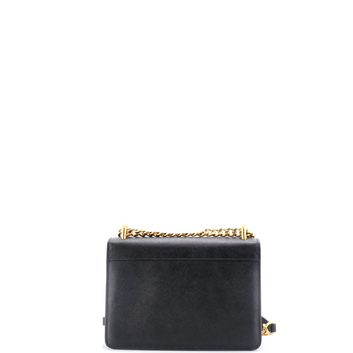 Chain Flap Bag Saffiano Leather Small - Deep Luxury