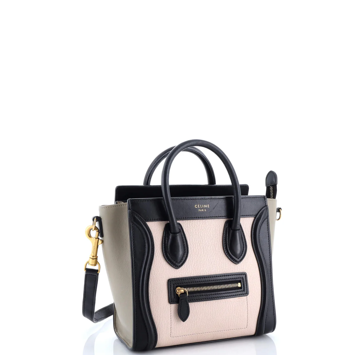 Tricolor Luggage Bag Leather Nano - Deep Luxury