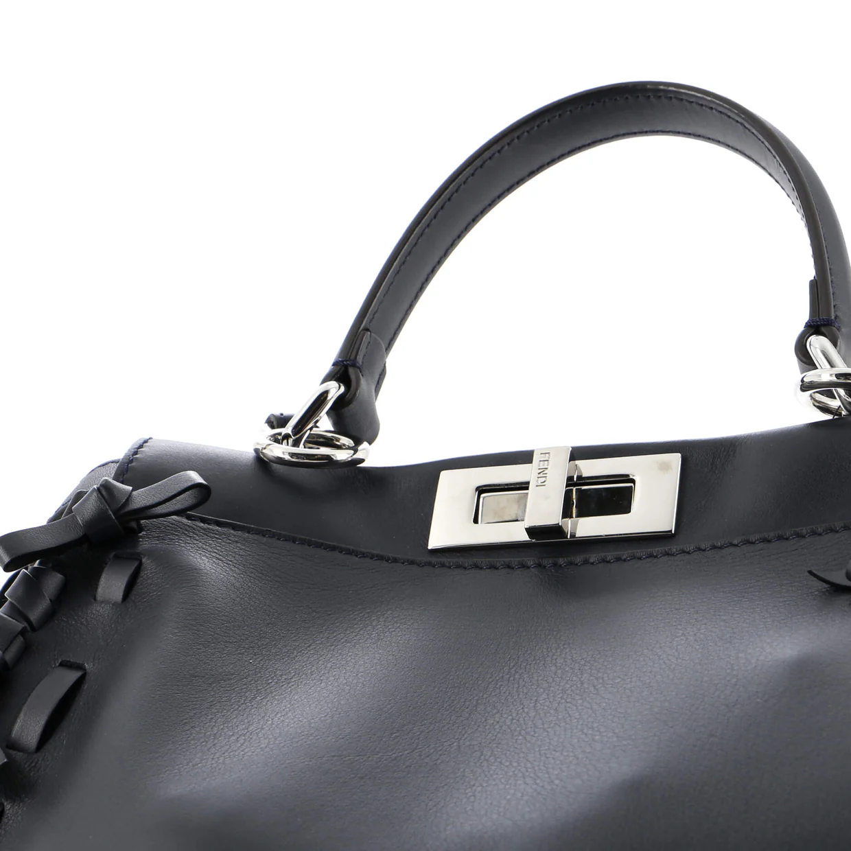 Bow Peekaboo Bag Whipstitch Leather Regular - Deep Luxury