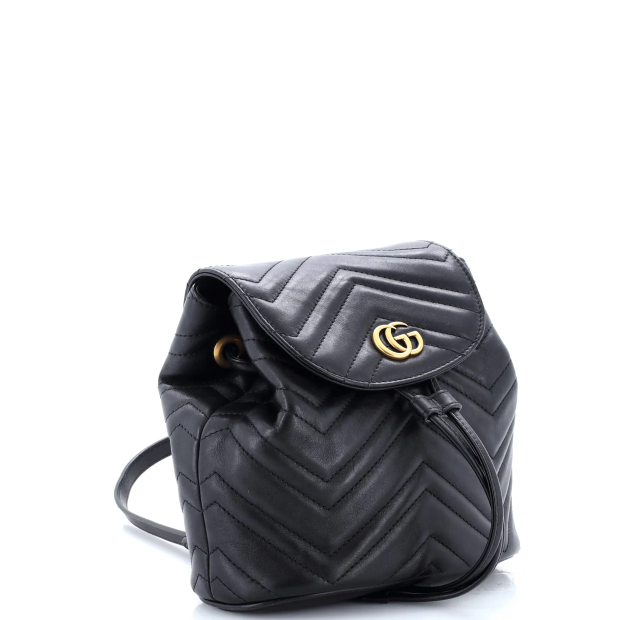 GG Marmont Drawstring Backpack Matelasse Leather Mini - Deep Luxury
