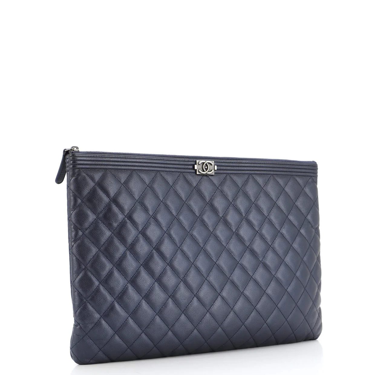 Boy O Case Clutch Quilted Caviar Large - Deep Luxury