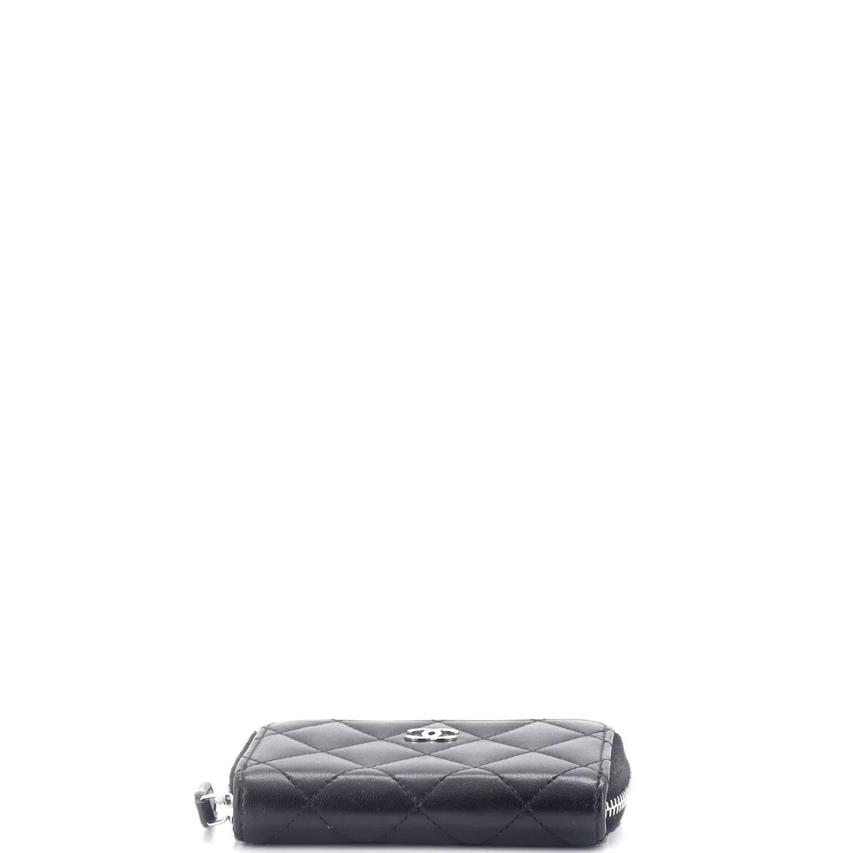 CC Zip Coin Purse Quilted Lambskin Small - Deep Luxury
