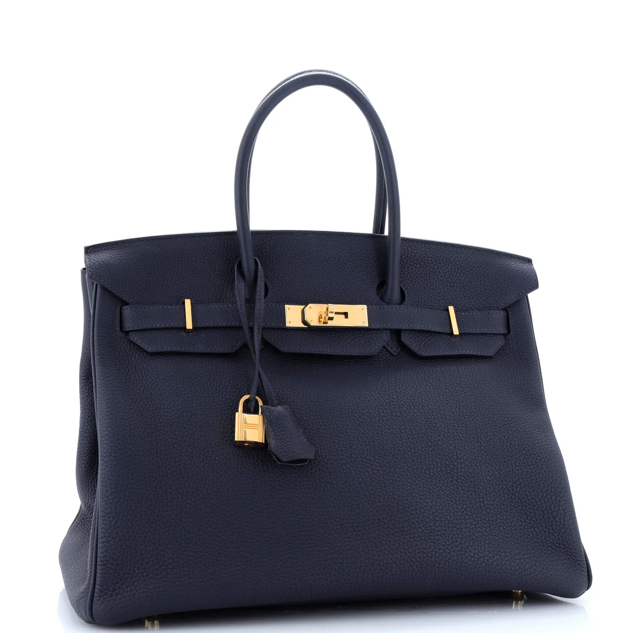 Birkin Handbag Bleu Nuit Togo with Gold Hardware 35 - Deep Luxury