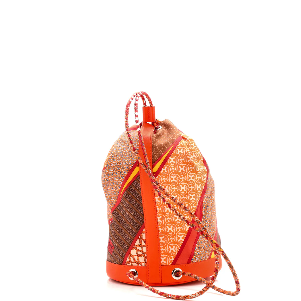 Soie Cool Handbag Printed Silk and Calfskin Medium - Deep Luxury