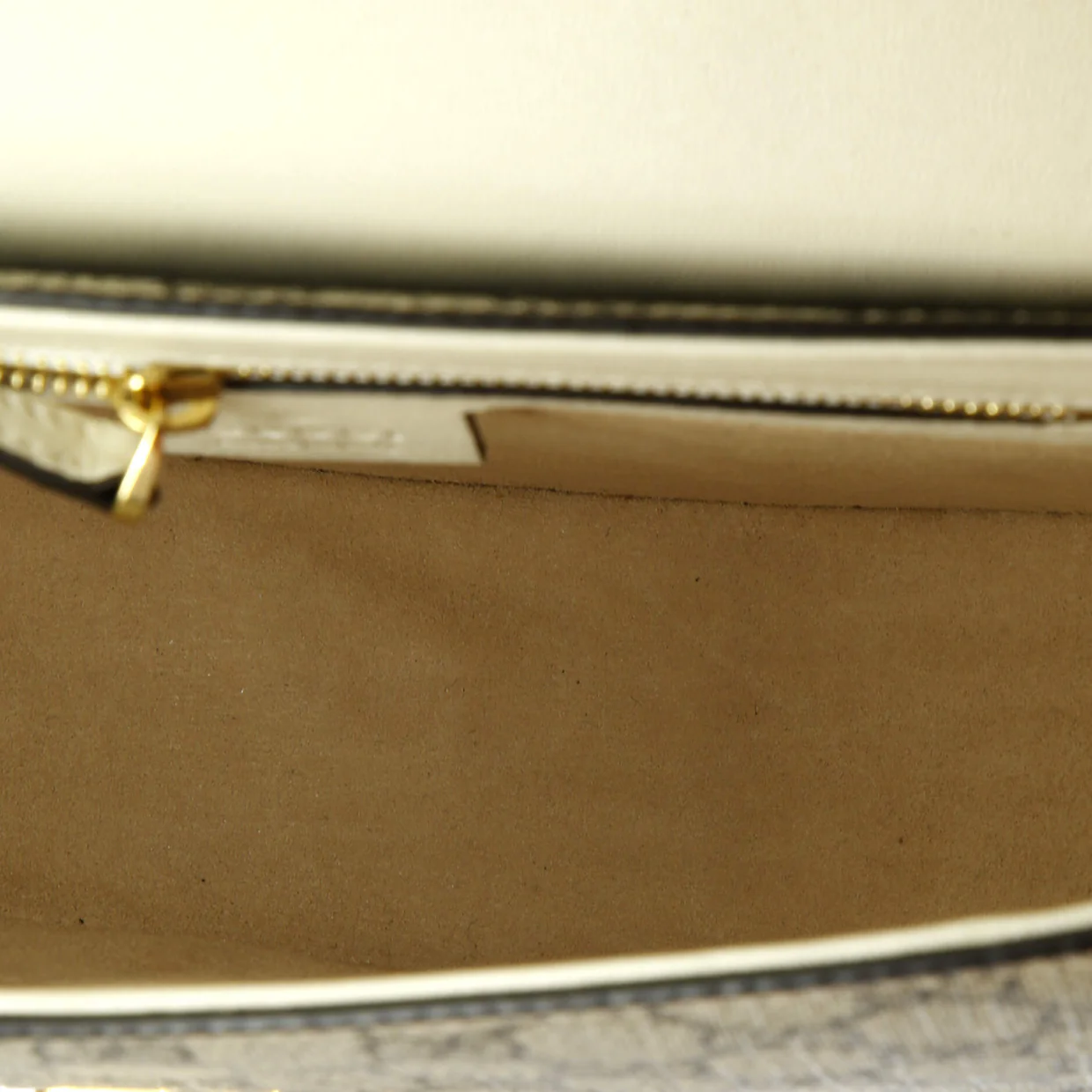 Padlock Saddle Shoulder Bag GG Coated Canvas and Leather Small - Deep Luxury