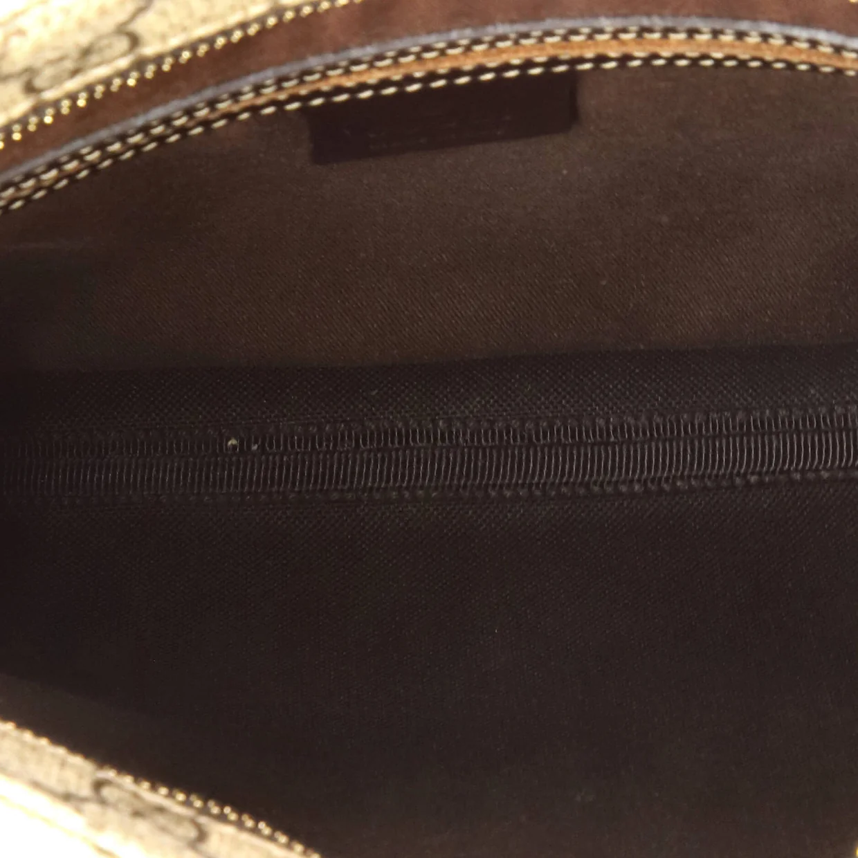 Zip Top Messenger Bag GG Coated Canvas Small - Deep Luxury