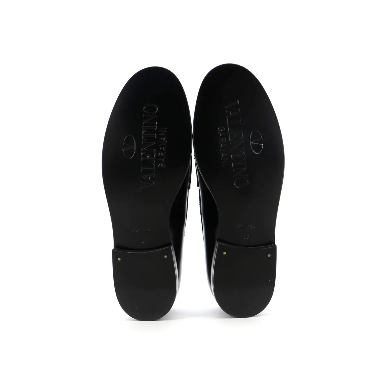 Women's VLogo Chain Loafers Leather - Deep Luxury
