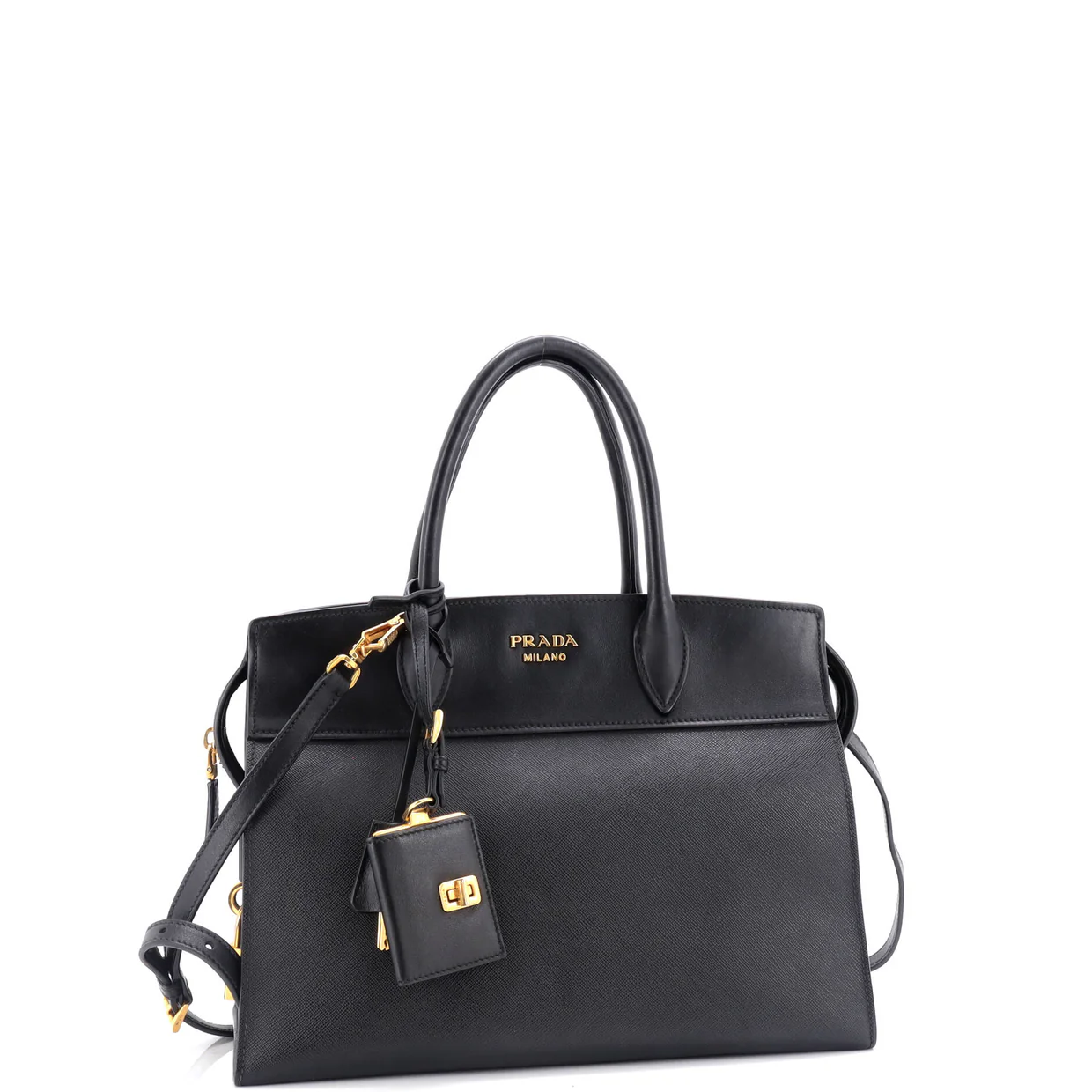 Esplanade Tote Saffiano with City Calf Medium - Deep Luxury