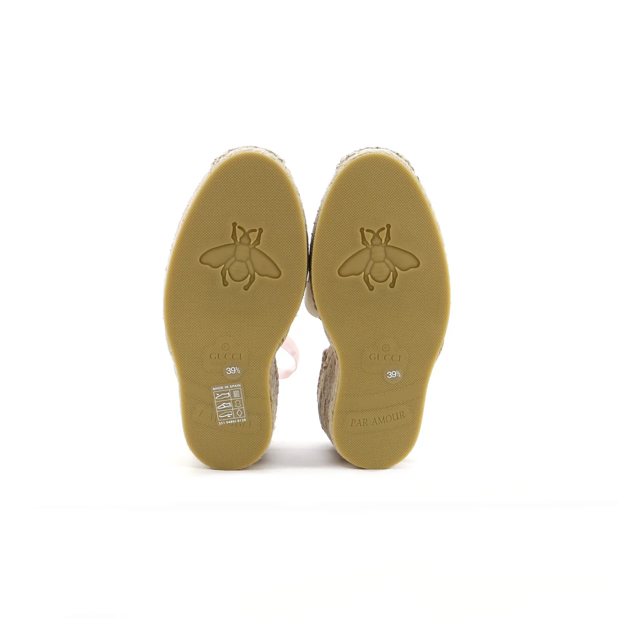 Women's Interlocking G Wedge Espadrilles Embroidered Canvas - Deep Luxury