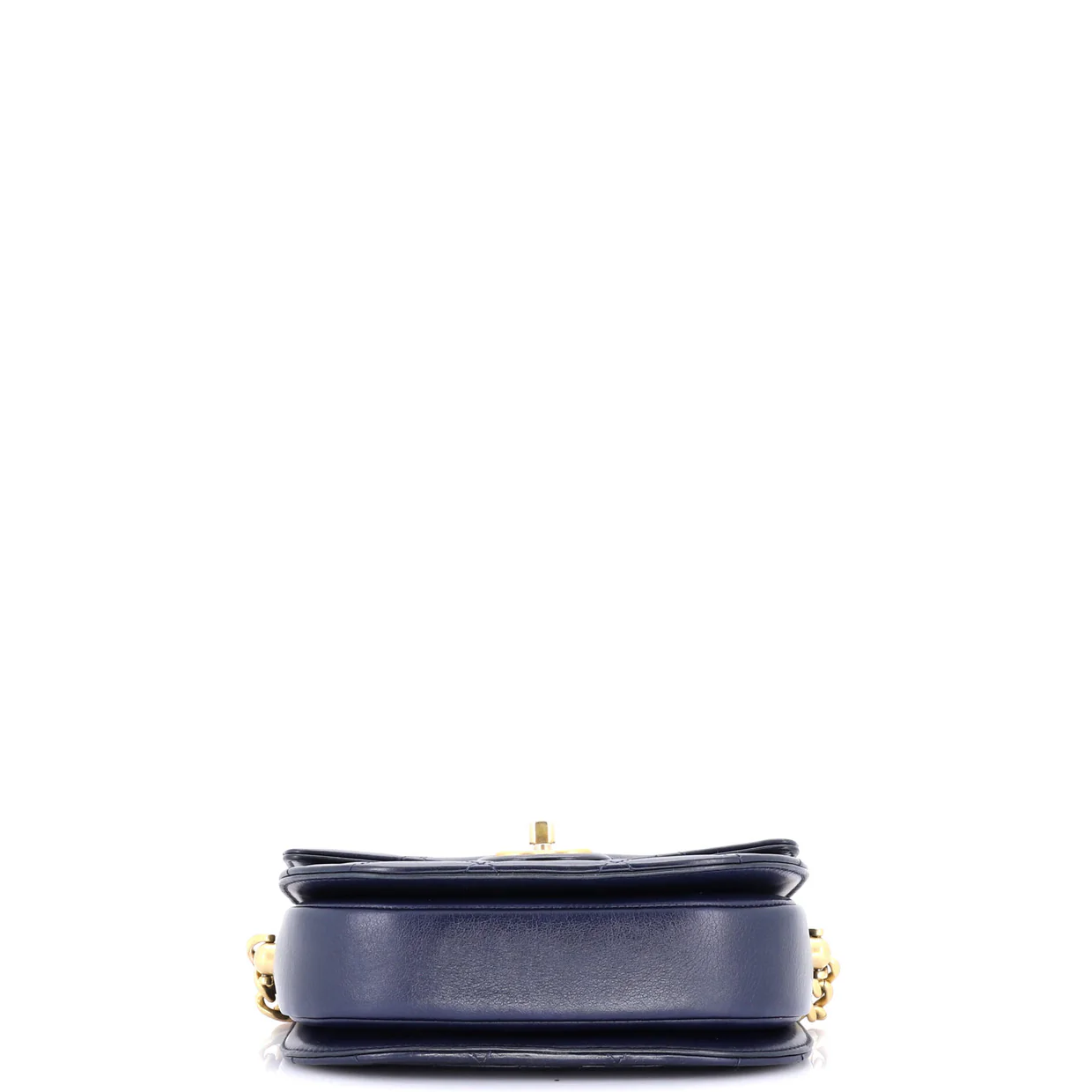 Moon Flap Messenger Bag Quilted Calfskin Mini - Deep Luxury