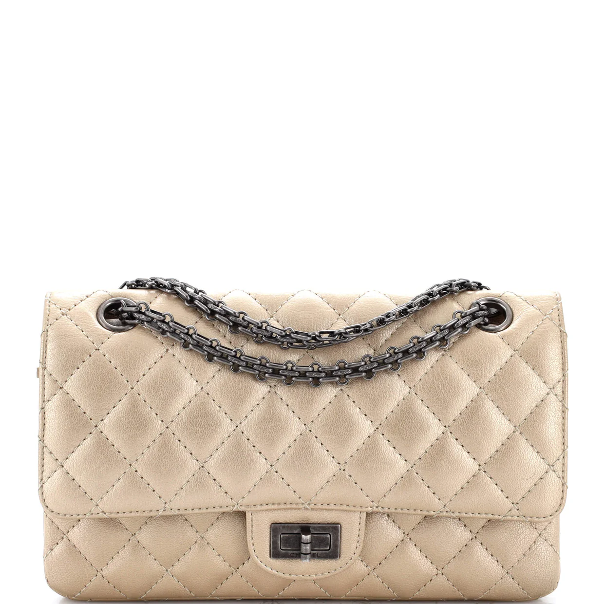 Reissue 2.55 Flap Bag Quilted Metallic Calfskin 225 - Deep Luxury