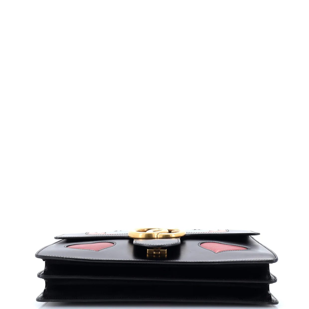 Web Heart GG Marmont Chain Shoulder Bag Leather Medium - Deep Luxury