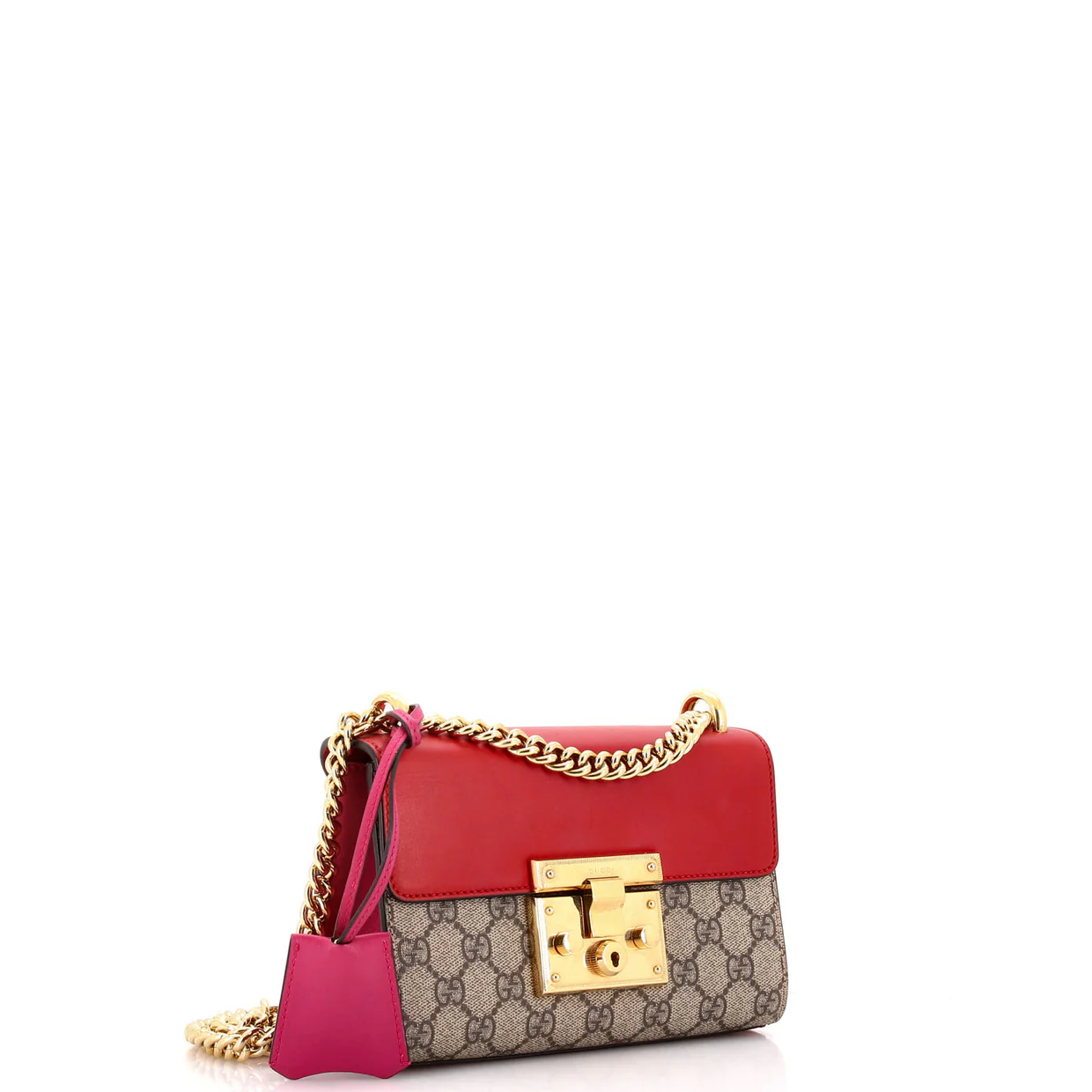 Padlock Shoulder Bag GG Coated Canvas and Leather Small - Deep Luxury