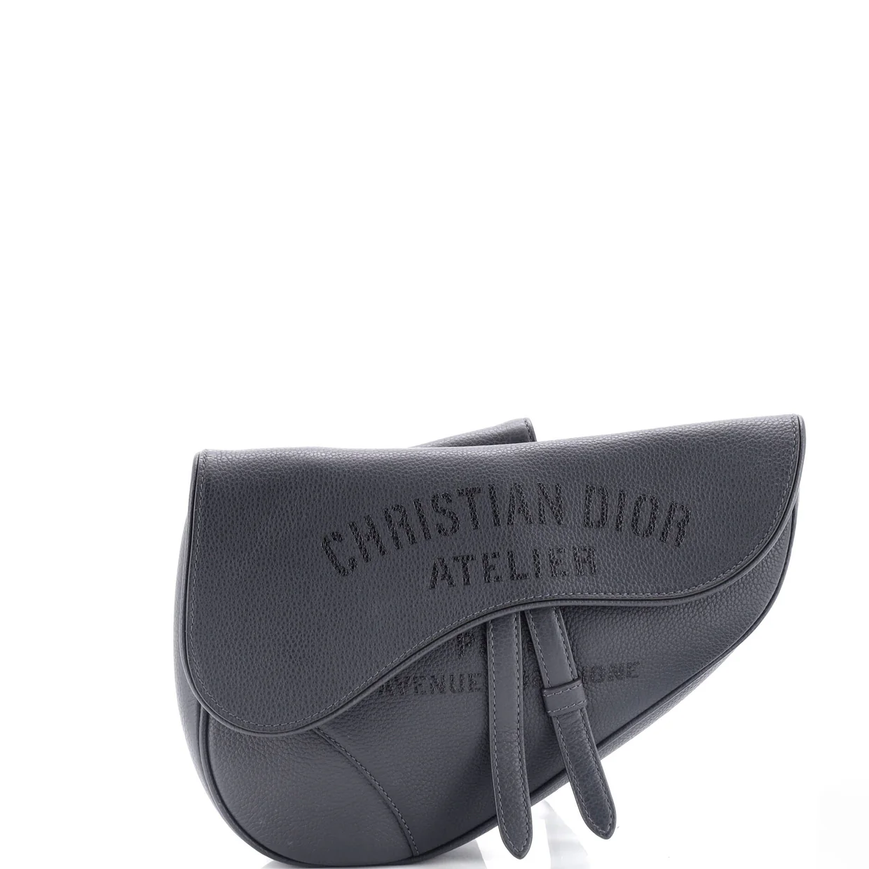 Saddle Crossbody Bag Atelier Signature Printed Leather - Deep Luxury