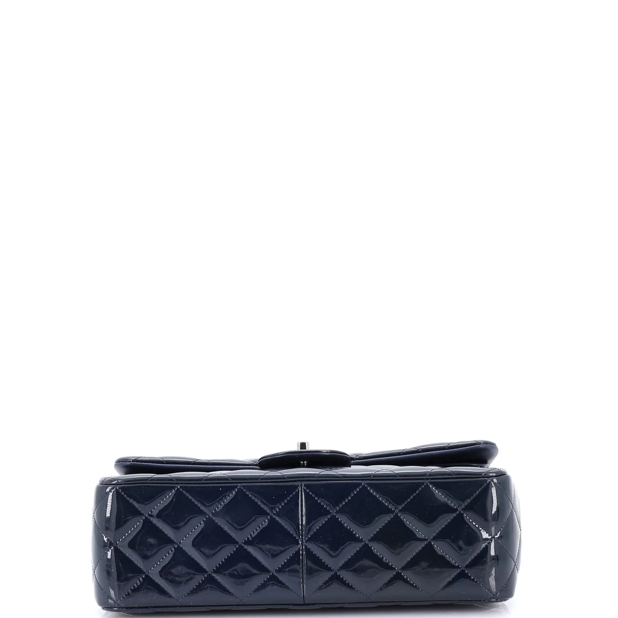 Classic Double Flap Bag Quilted Patent Jumbo - Deep Luxury