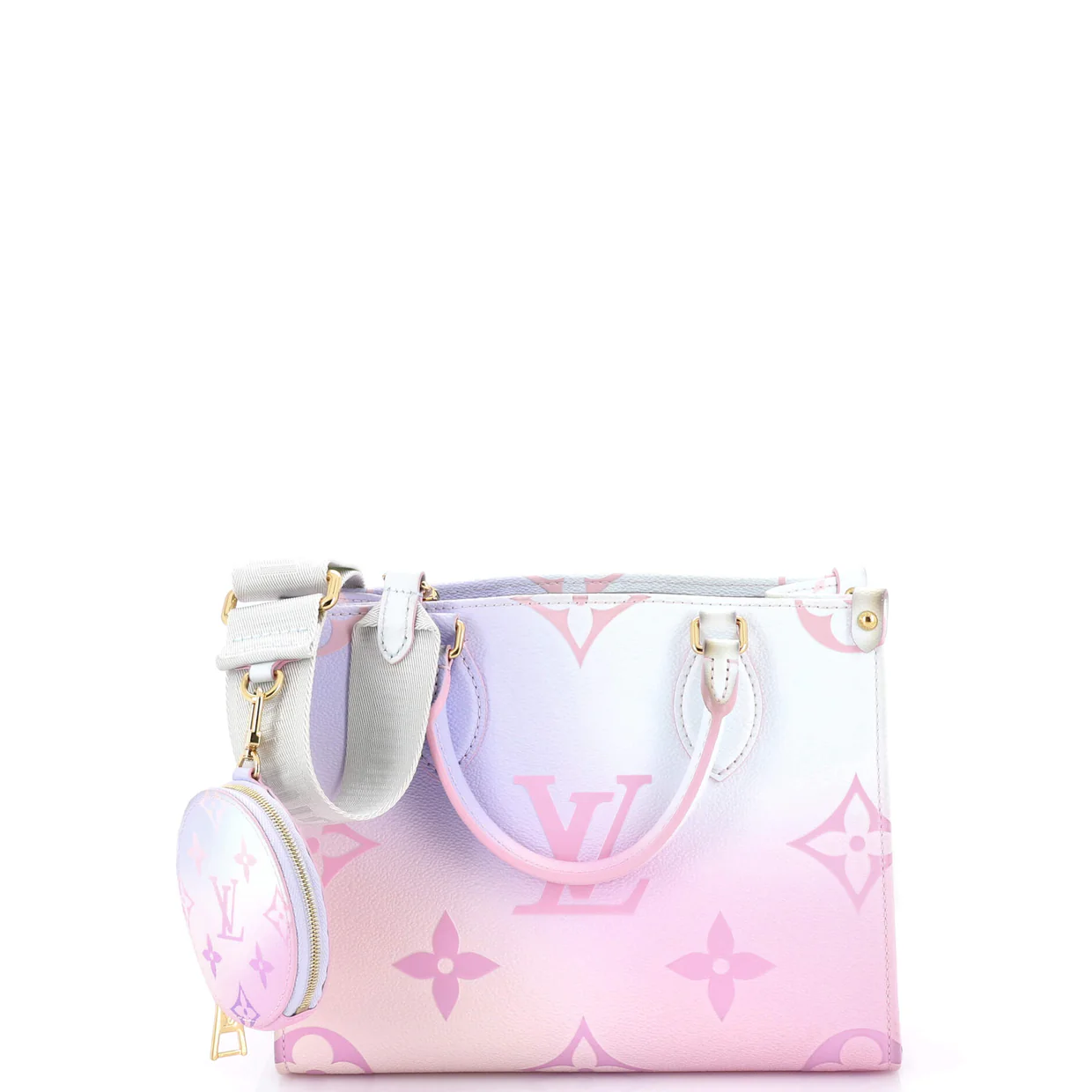 OnTheGo Tote Spring in the City Monogram Giant Canvas PM - Deep Luxury