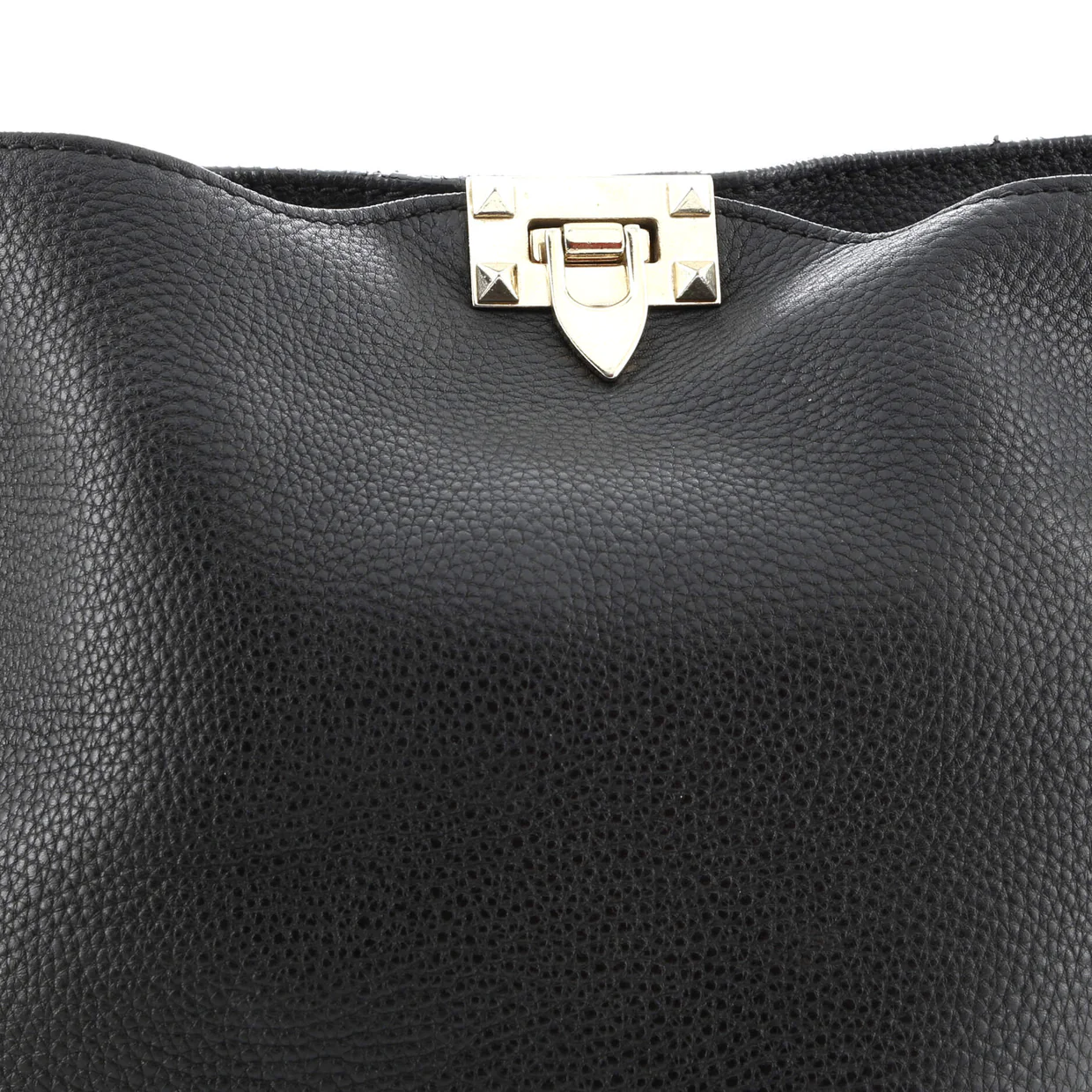 Rockstud Flip Lock Messenger Bag Leather Medium - Deep Luxury