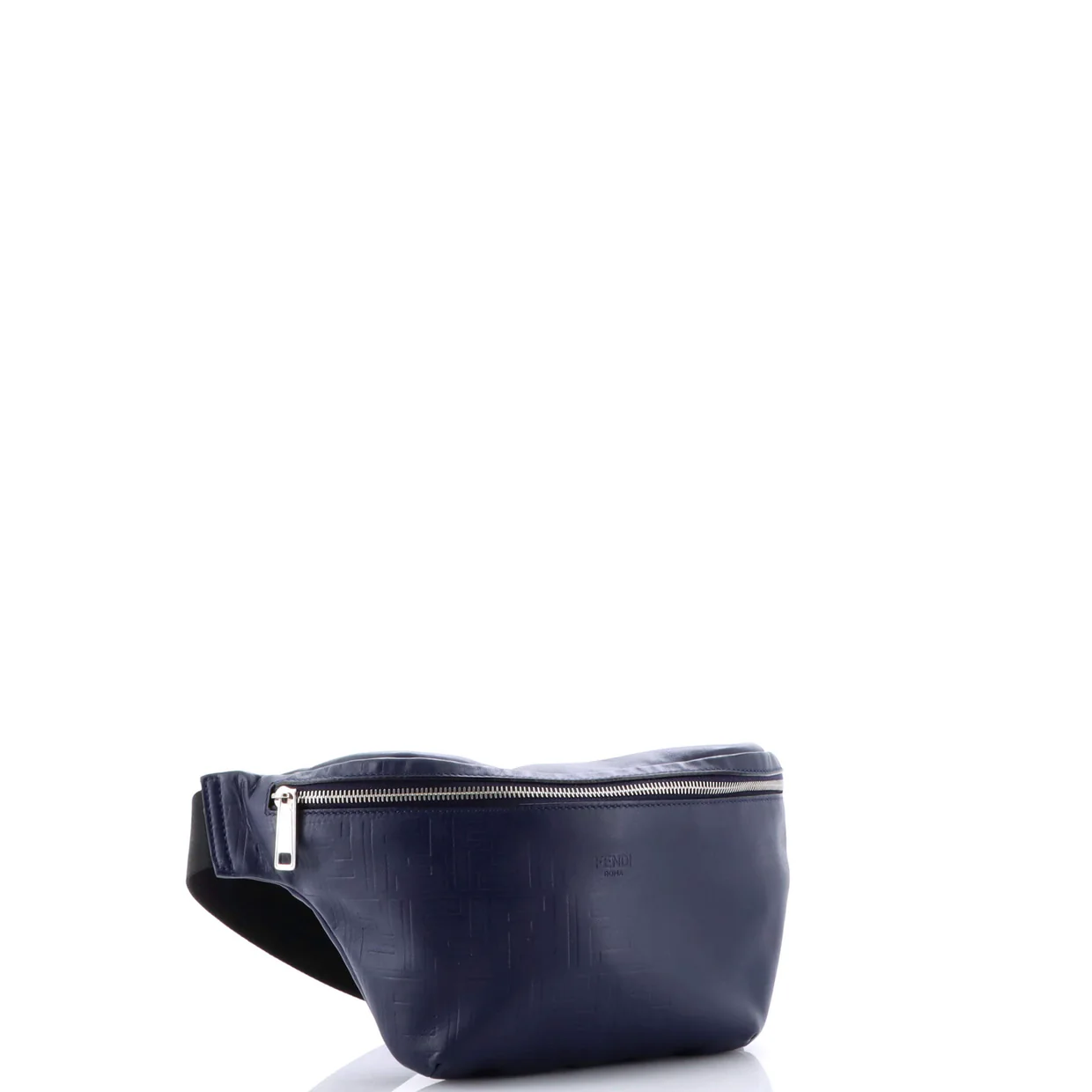 Zip Waist Bag Zucca Embossed Leather - Deep Luxury