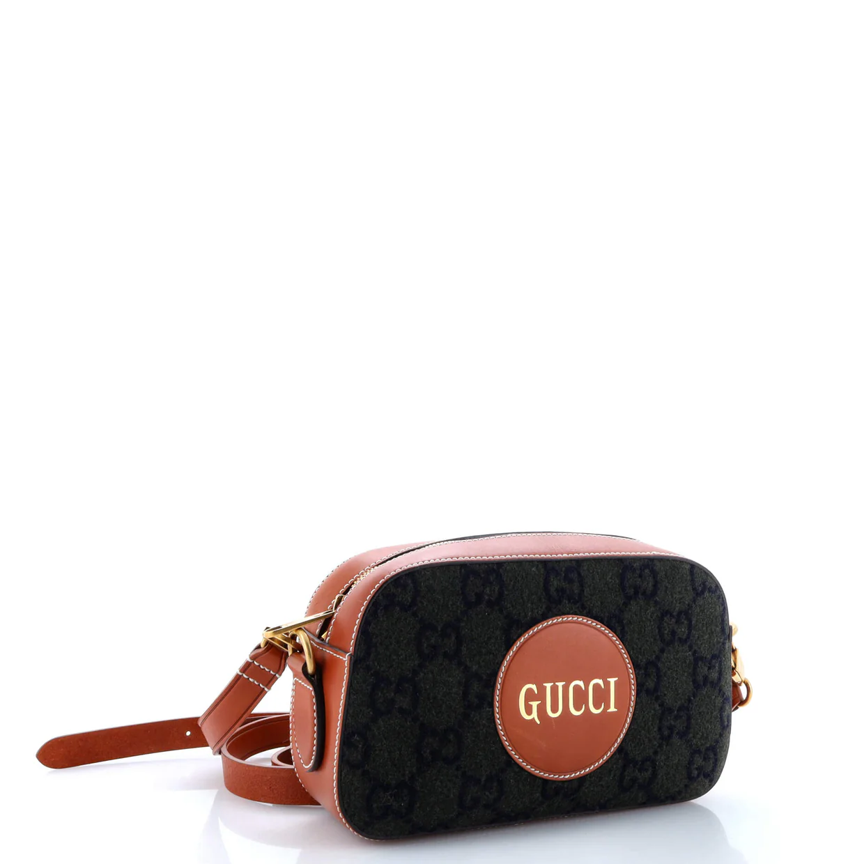 Off the Grid Camera Bag GG Wool and Leather - Deep Luxury