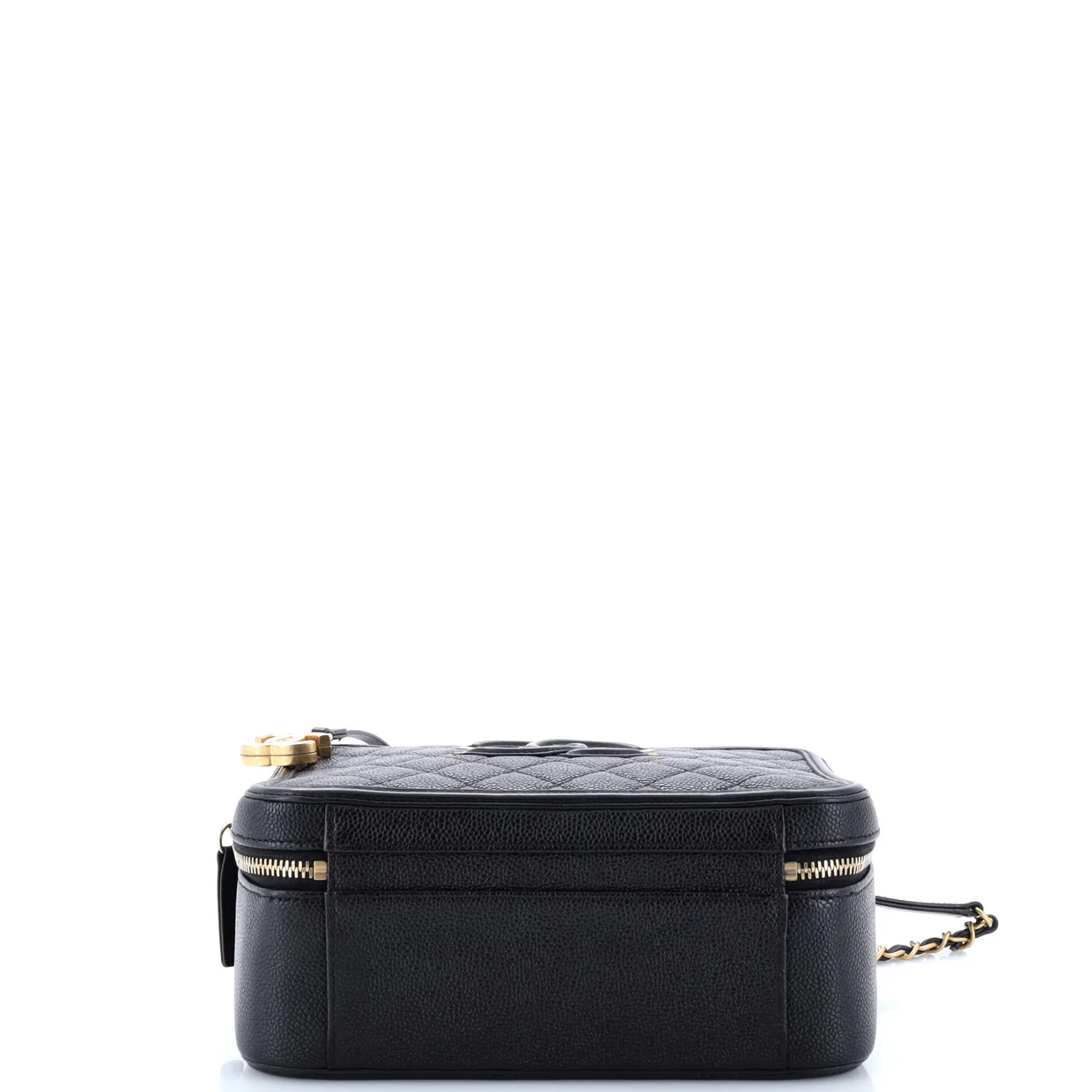 Filigree Vanity Case Quilted Caviar Large - Deep Luxury