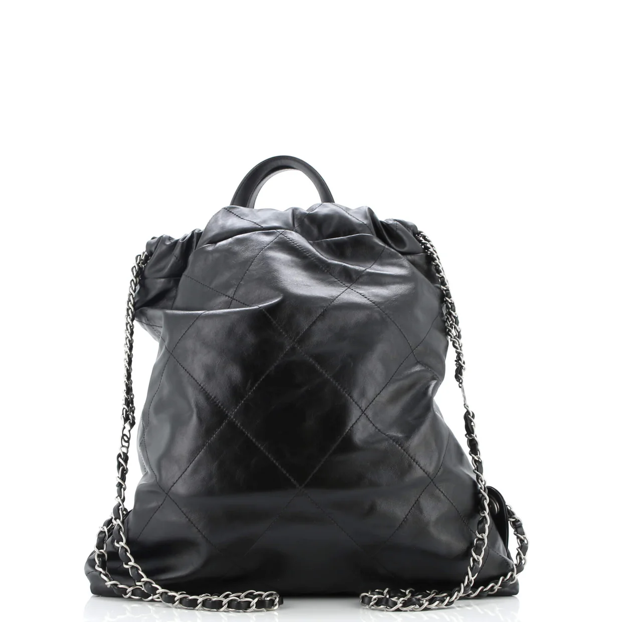 22 Chain Backpack Quilted Calfskin Large - Deep Luxury