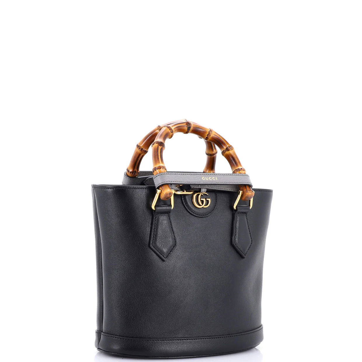 Diana Convertible Bucket Bag Leather Small - Deep Luxury
