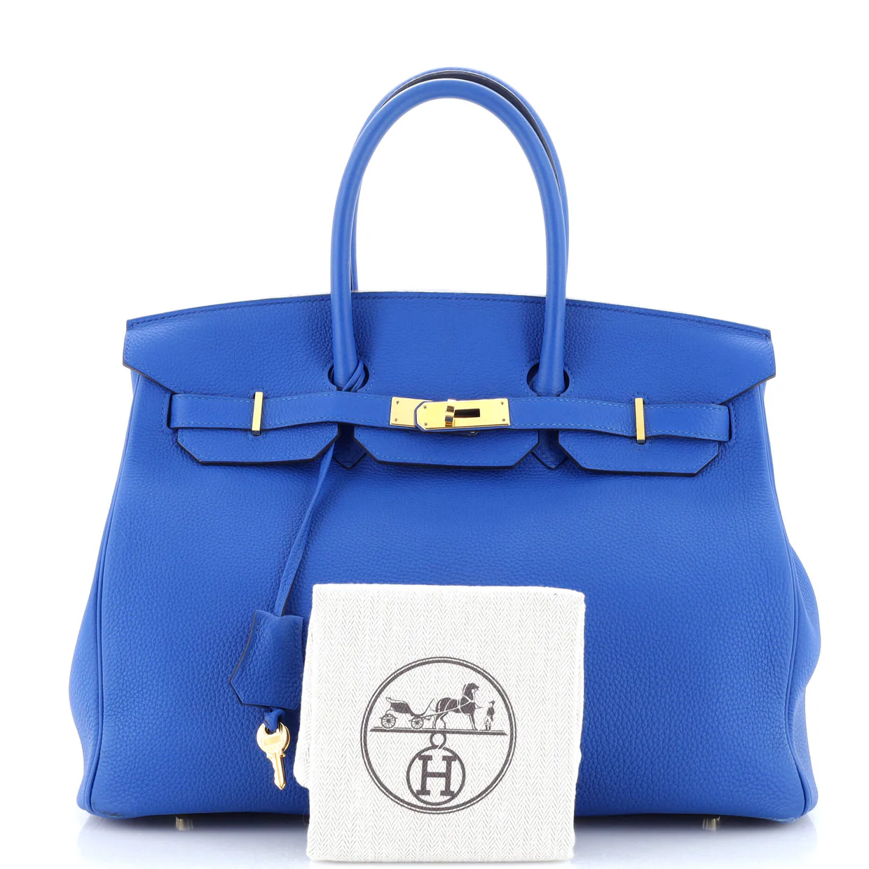 Birkin Handbag Bleu Zellige Togo with Gold Hardware 35 - Deep Luxury