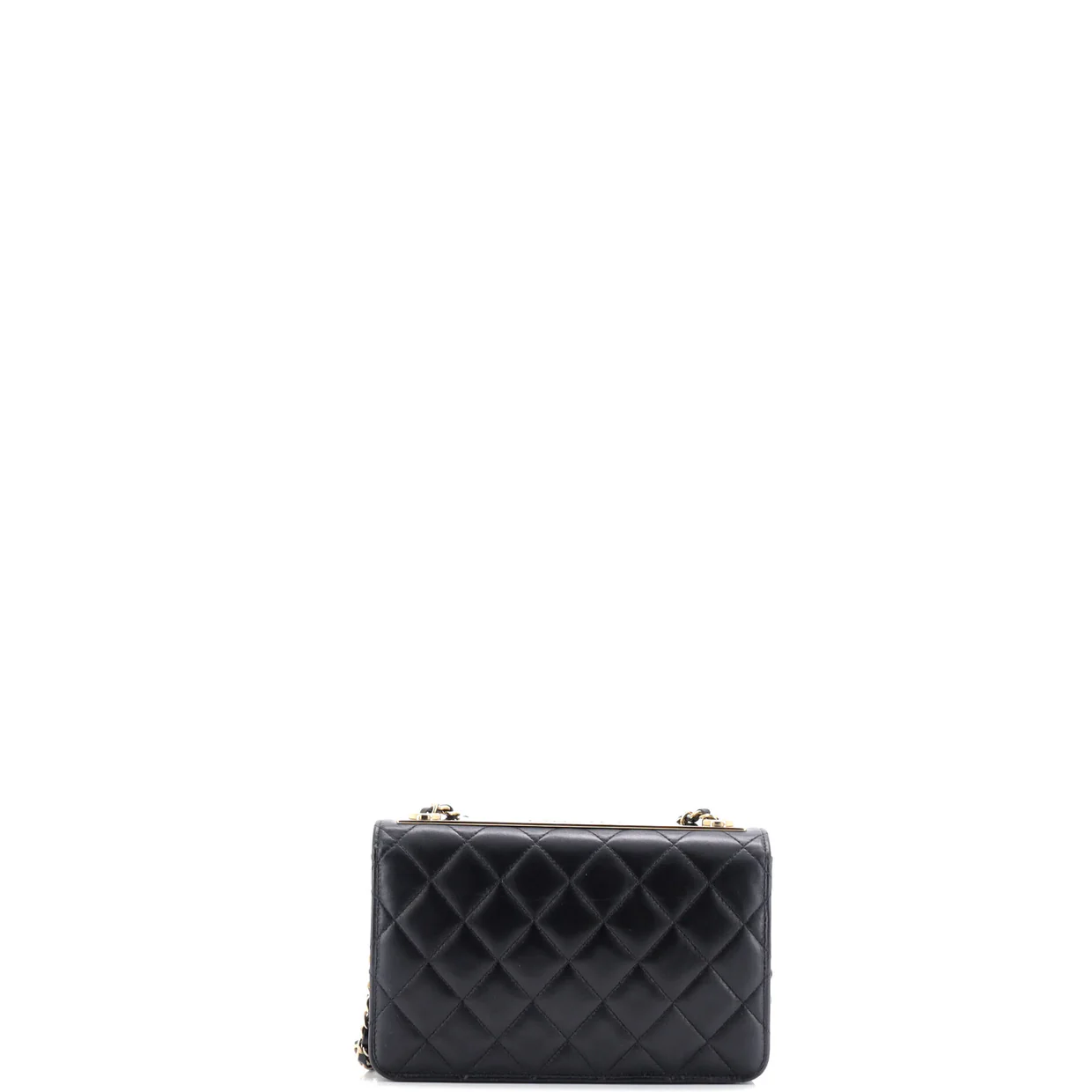 Trendy CC Wallet on Chain Quilted Lambskin - Deep Luxury