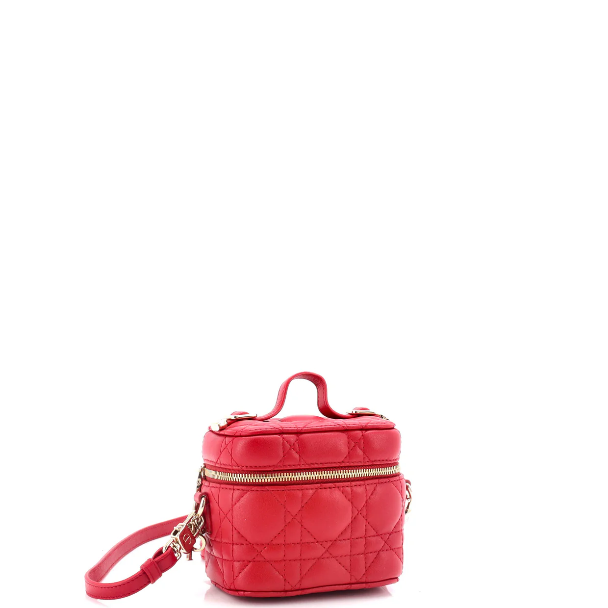 Lady Dior Vanity Case Cannage Quilt Lambskin Micro - Deep Luxury