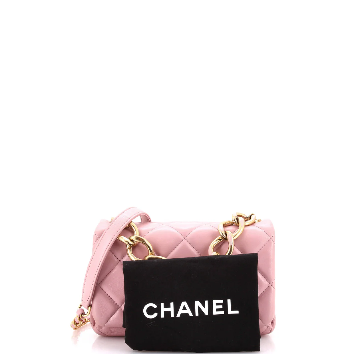 Color Match Flap Bag Quilted Lambskin Small - Deep Luxury