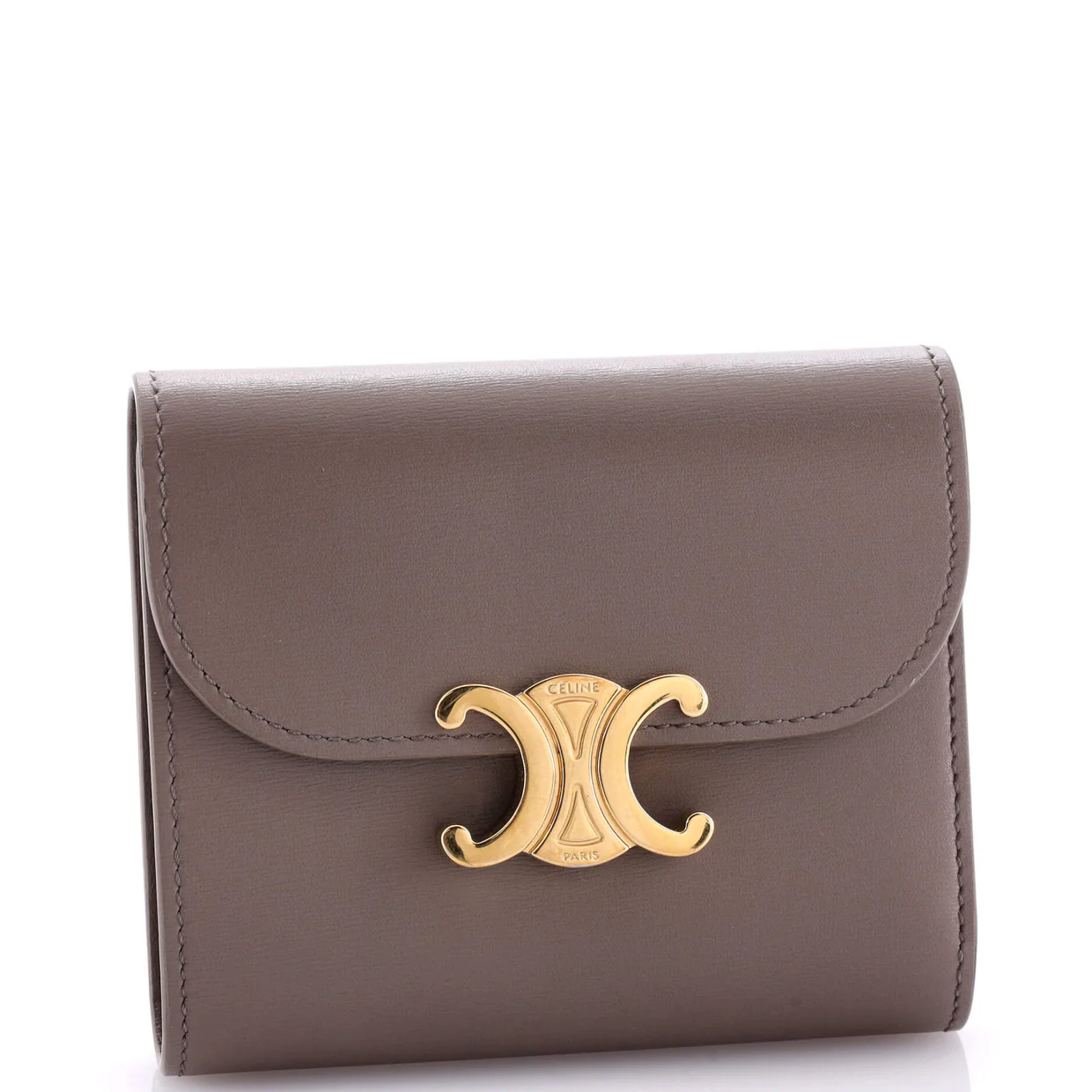 Triomphe Trifold Wallet Leather Small - Deep Luxury