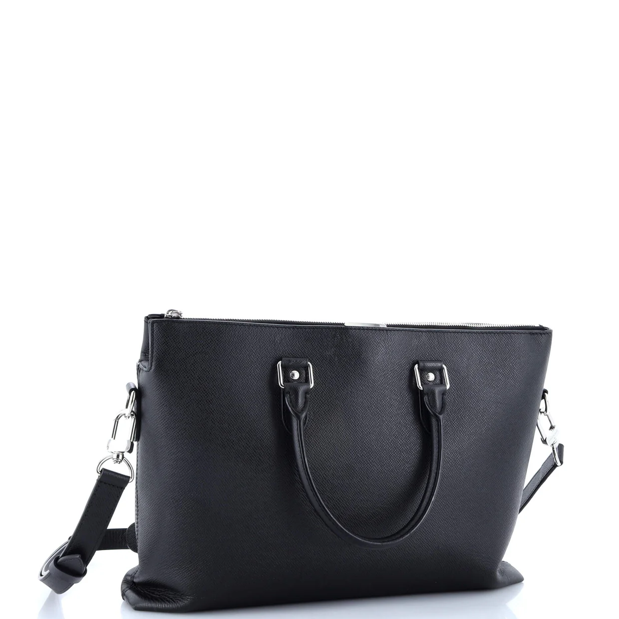 Anton Soft Briefcase Taiga Leather - Deep Luxury