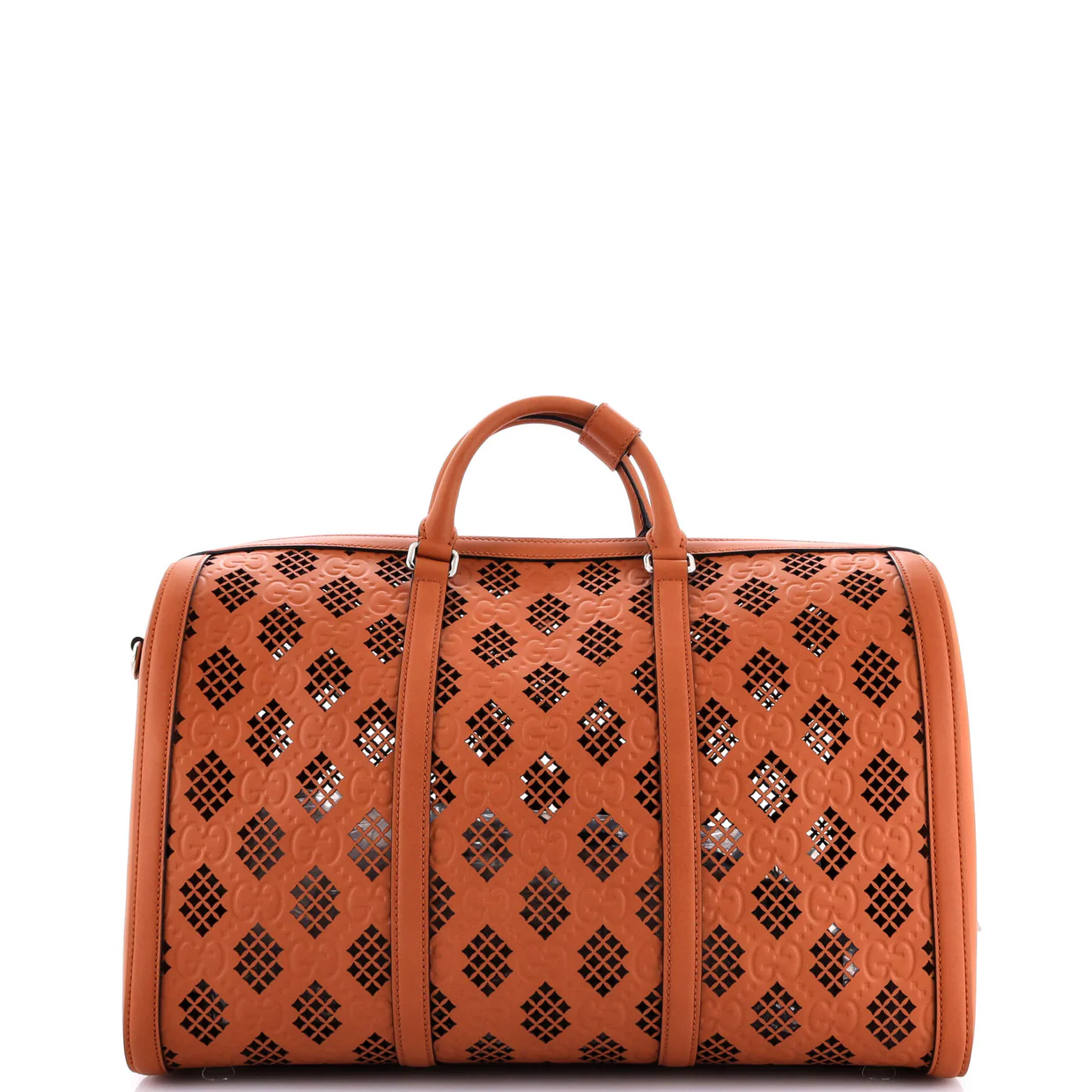 Convertible Duffle Bag GG Debossed Laser Cut Leather Large - Deep Luxury