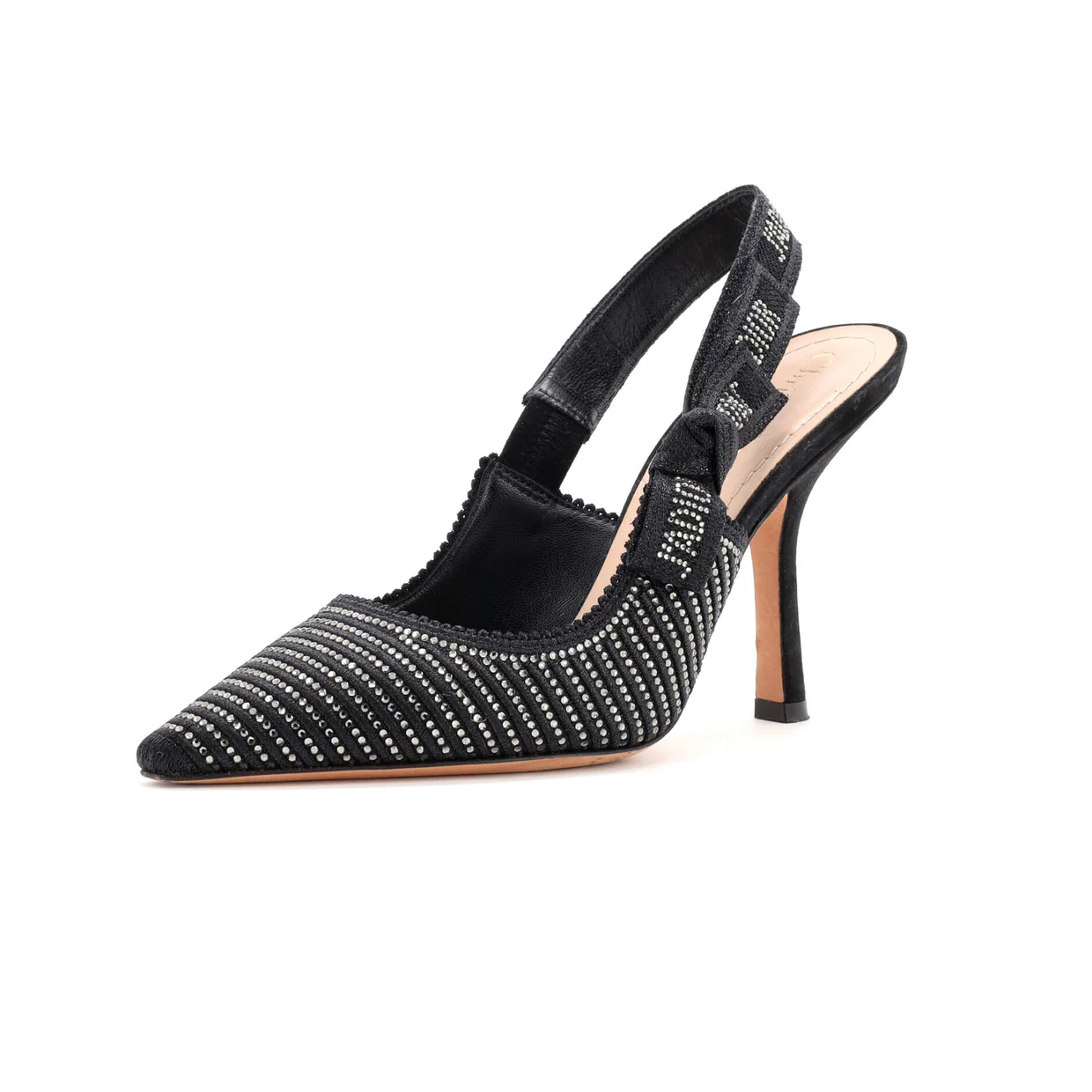 Women's J'Adior Slingback Pumps Crystal Embellished Fabric 100 - Deep Luxury
