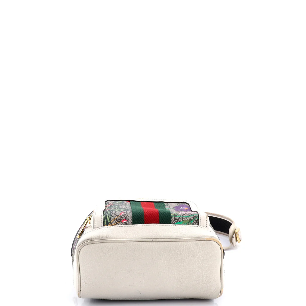 Ophidia Backpack Flora GG Coated Canvas and Leather Small - Deep Luxury