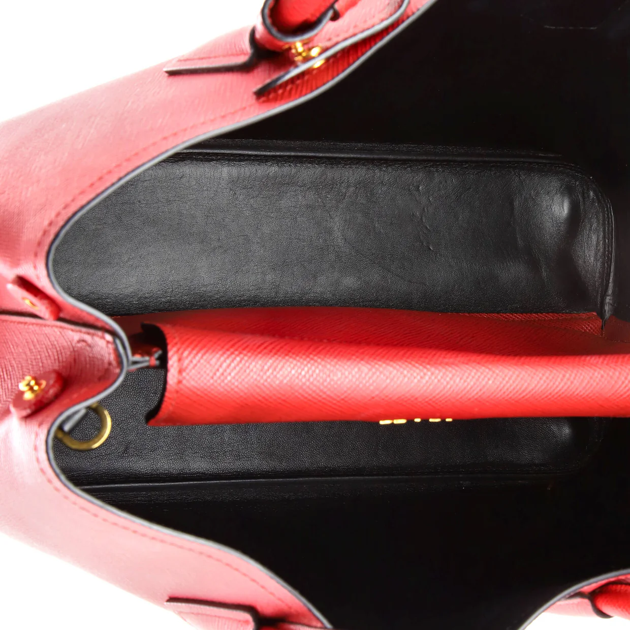 Cuir Double Tote Saffiano Leather Medium - Deep Luxury