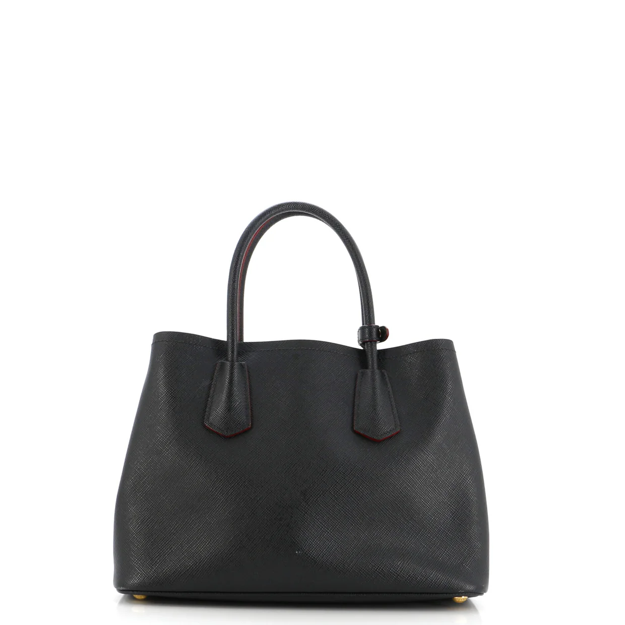 Cuir Double Tote Saffiano Leather Small - Deep Luxury