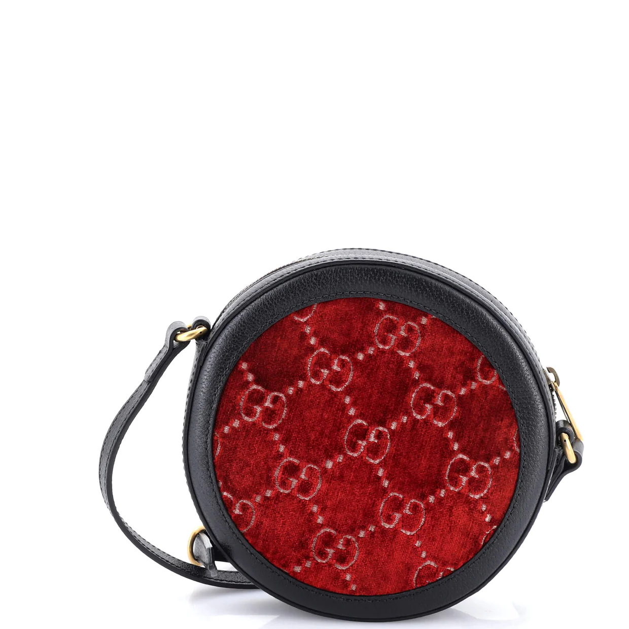 Ophidia Round Shoulder Bag GG Velvet Mini - Deep Luxury