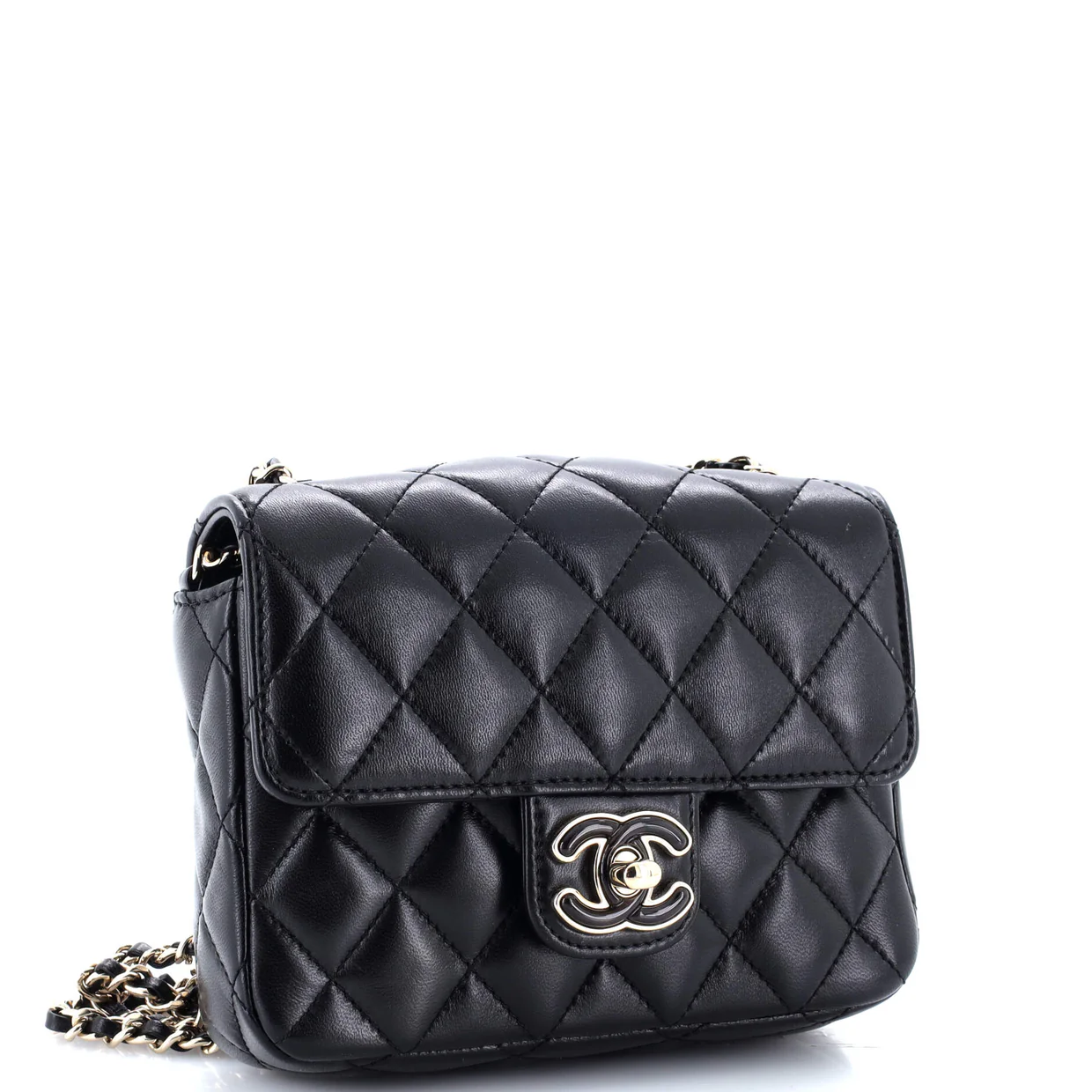 Candy Heart Flap Bag Quilted Lambskin Mini - Deep Luxury