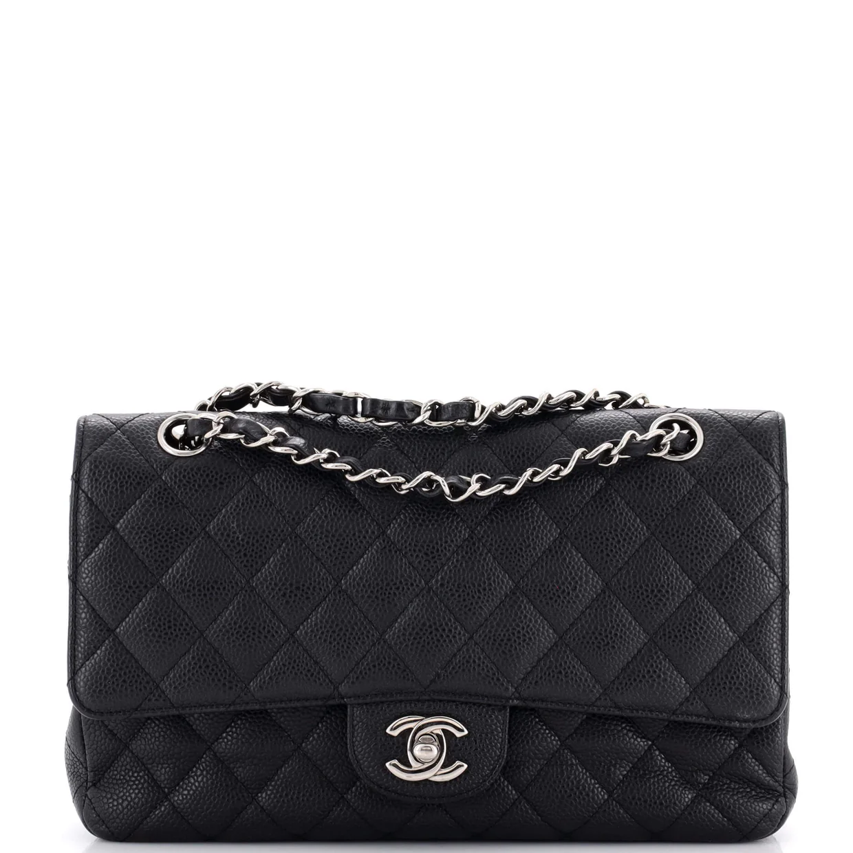 Vintage Classic Double Flap Bag Quilted Caviar Medium - Deep Luxury