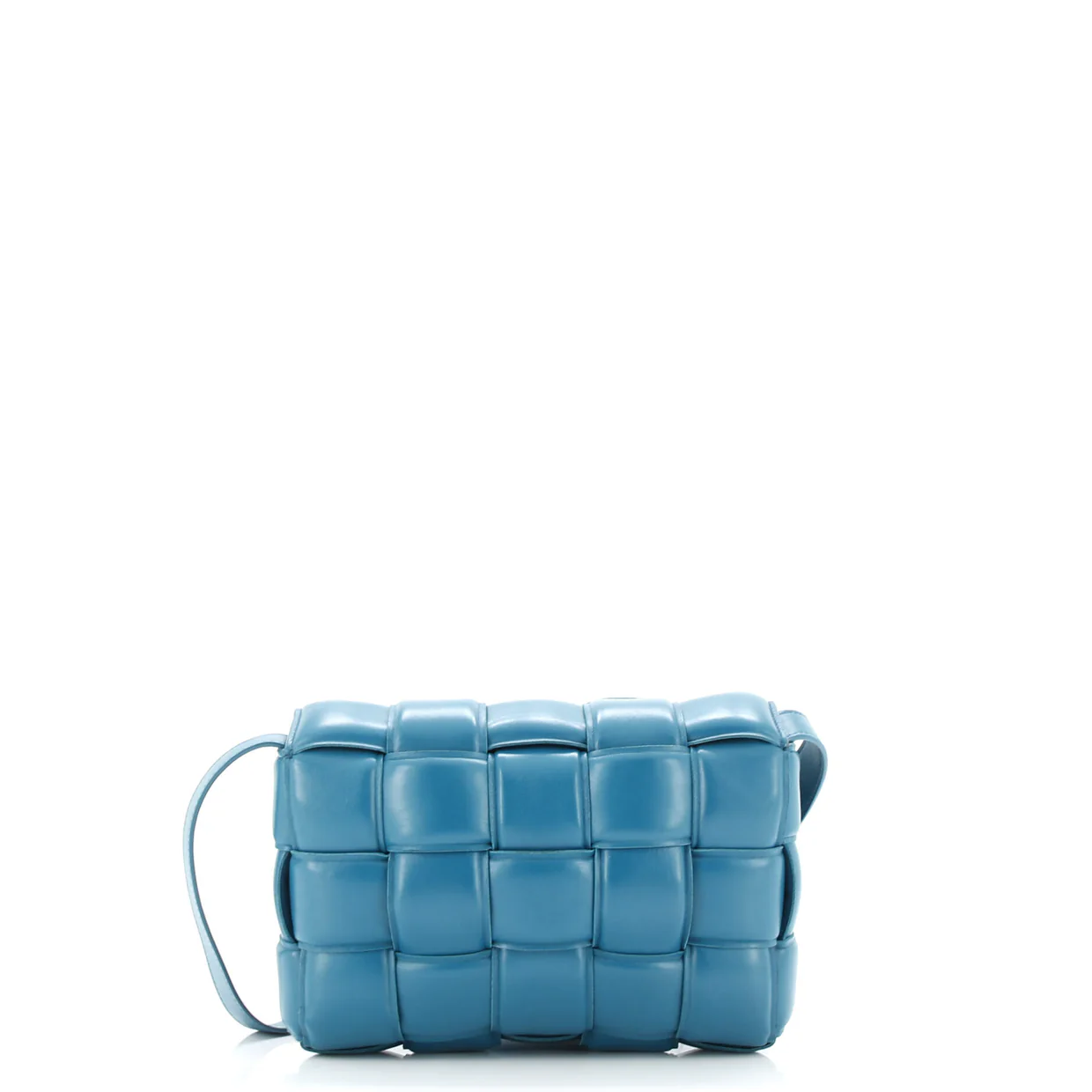 Cassette Crossbody Bag Padded Maxi Intrecciato Leather Small - Deep Luxury