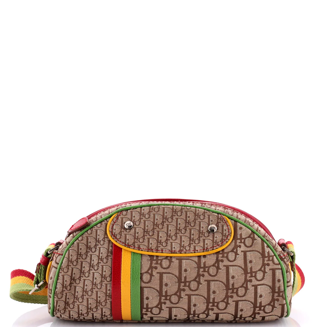Vintage Rasta Shoulder Bag Diorissimo Canvas Medium - Deep Luxury